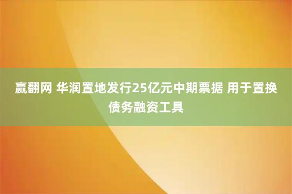赢翻网 华润置地发行25亿元中期票据 用于置换债务融资工具